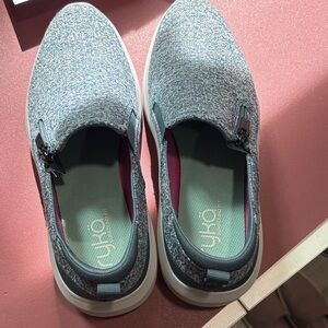 Ryka Blue and Gray Slip-On Sneakers